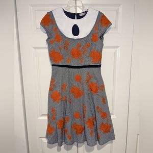 Eshakti embroidered short sleeve dress